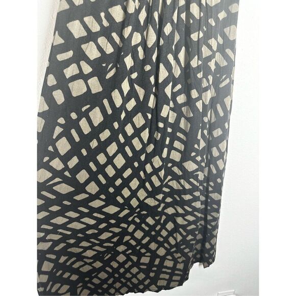 Banana Republic Geometric Pattern Maxi Dress Sleeveless Black Green Size XS - Picture 3 of 15